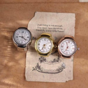 Personlig namnringklocka Anpassad graverad ringklocka Justerbar fingerklocka Vintage minimalistisk smyckepresent till henne Födelsedagspresent Jubileum