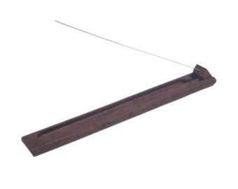 Wooden Incense Holder | Simple & Portable, Handcraft, Ash Catcher, Elegant Design for Single Incense Stick
