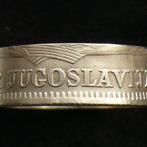 Brass Coin Ring 1965 Yugoslavia 10 Para, Ring Size 5 1/4 and Double Sided