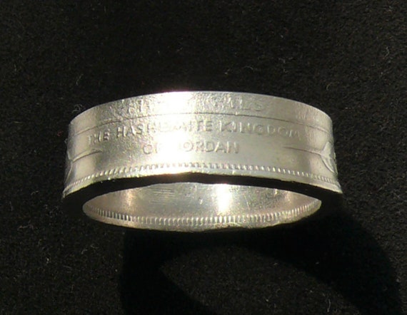 Ring Size 6 and Double Sided Ladies Bahrain 10 Fils Brass Coin Ring