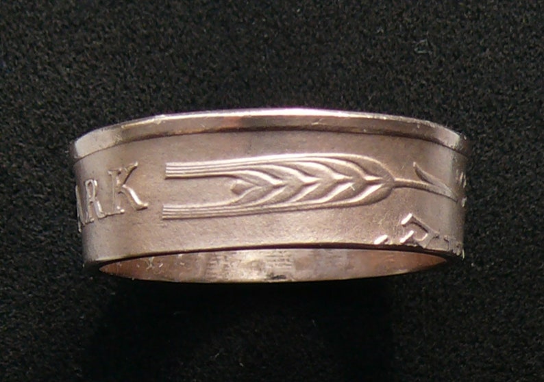 Bronze Coin Ring 1963 Denmark 5 Ore Ring Size 8 and Double Sided