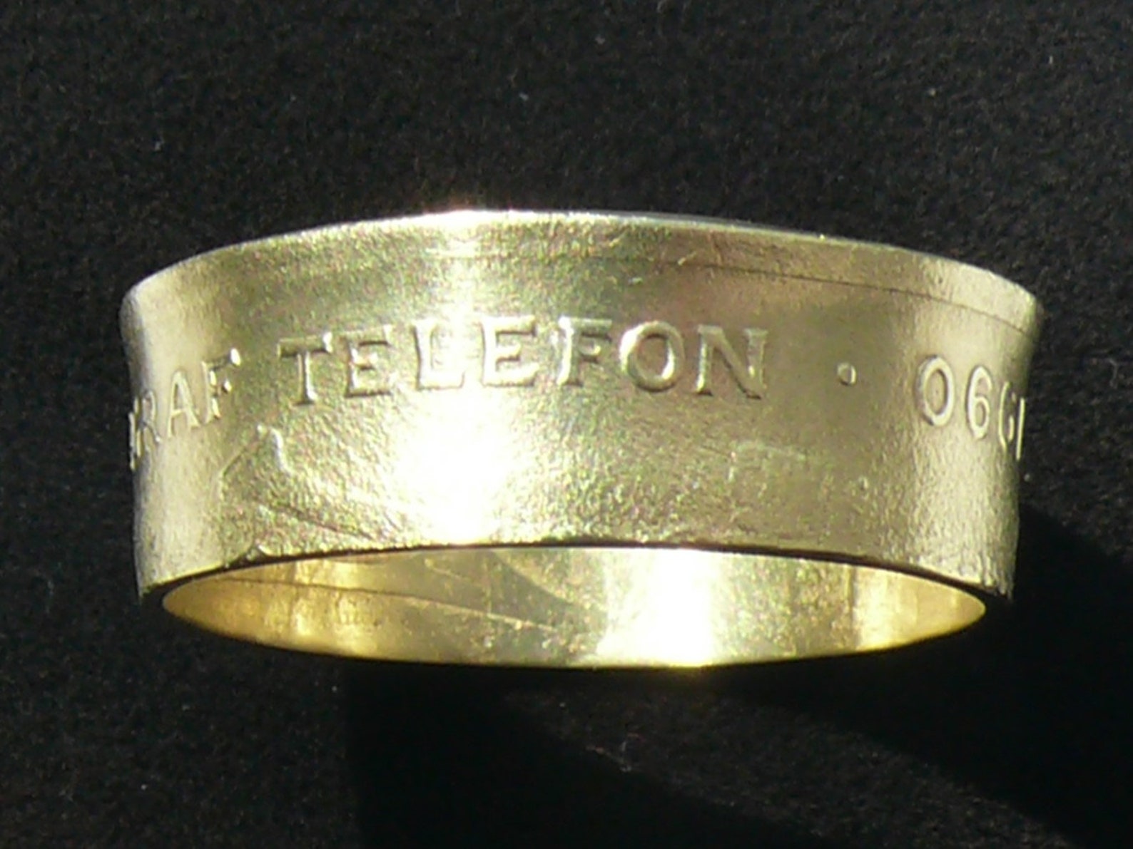 Brass 1990 Poland Telephone Token Ring Ring Size 9 and ...