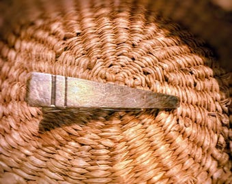 Vintage slipsklämma i sterlingsilver från 1950-talet, 10 g massivt silver, modernistisk slipsnål för män, 5 cm