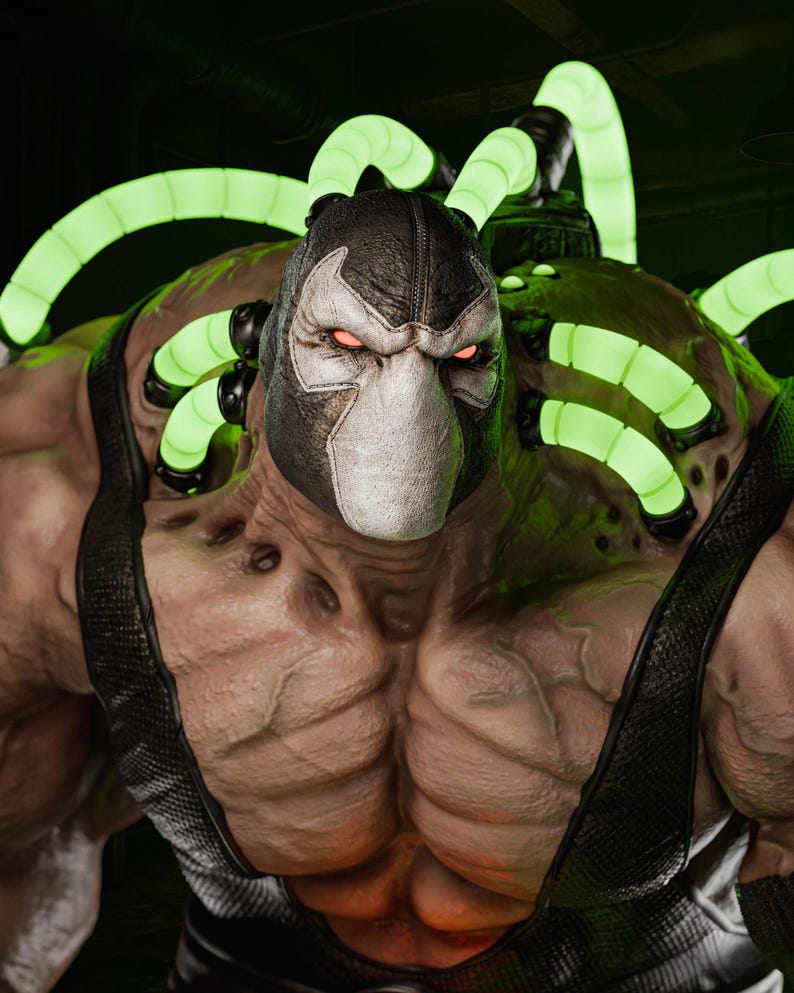Bruut figuur gemaskerd gif | Comic Villain Powerhouse STL 3D-afdrukbestanden afbeelding 16