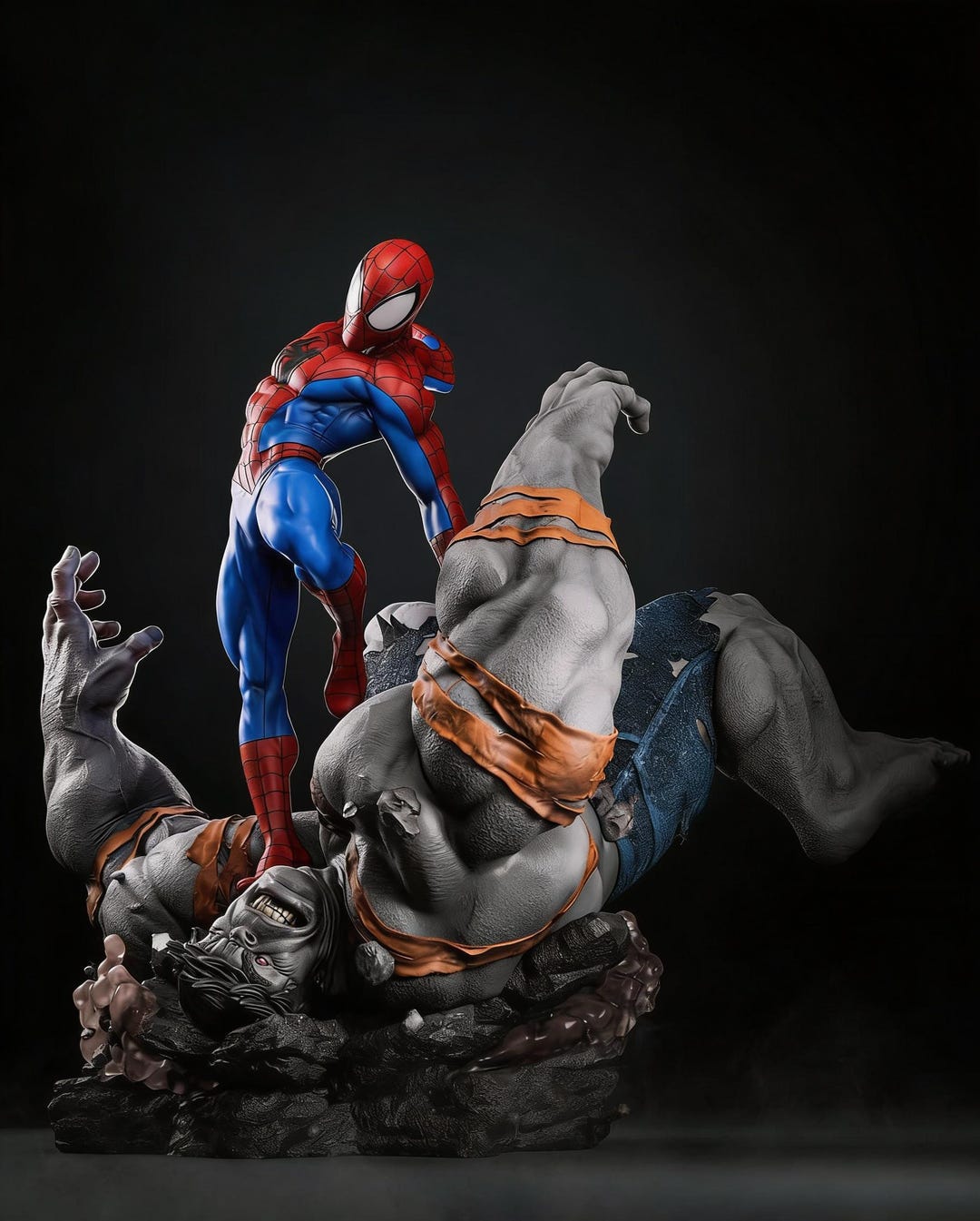 Marvel – Spiderman VS Hulk | Titan Clash STL Statue | 3D Print Model ...