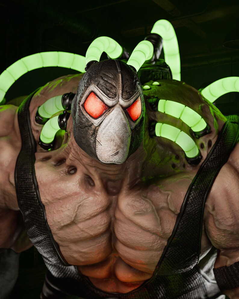 Bruut figuur gemaskerd gif | Comic Villain Powerhouse STL 3D-afdrukbestanden afbeelding 15