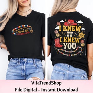 Lo sapevo, ti conoscevo PNG, design dell'amicizia tra migliori amiche in stile western, amicizia per sempre da cowgirl, sublimazione, download digitale immediato immagine 3