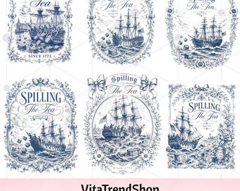 Spilling The Tea Since 1773 PNG, Funny Boston Tea Party Design, Patriotic 4th of July Digital Download, USA Independence Day Graphic