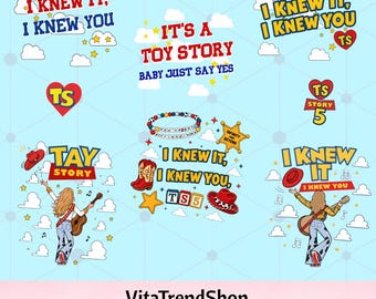 Toy Story Je le savais, je vous connaissais PNG, téléchargement numérique Western Cowgirl, graphique d'anniversaire pour T-shirt Mug autocollant