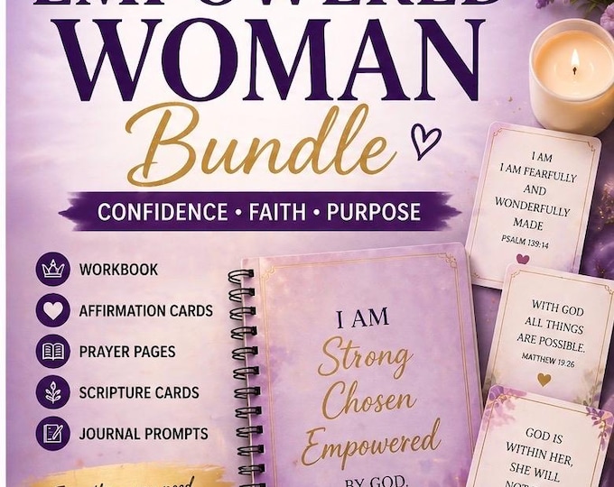 The Empowered Woman Bundle | Christian Confidence Workbook, Affirmation Cards & Prayer Pack for Women PDF