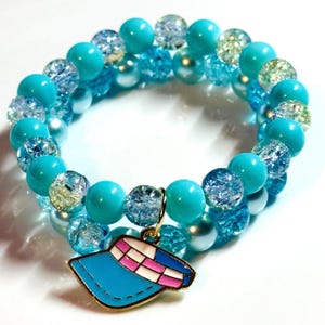Pickleball Keychain Bag Charm Sports Gift Set for Player with Free Stacked Bracelet
