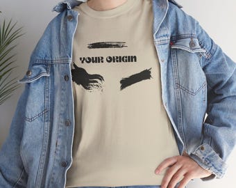 Your Origin Graphic Tee, Abstract Brush Stroke Design, Minimalist Pride Shirt