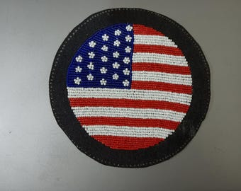 Handmade Beadwork for Powwow Regalia | Native American Inspired Beaded Medallion | Custom Beadwork | Festival Accessories