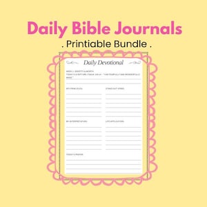 Digital Bible Study Journal Bundle, Christian Daily Devotional, Goodnotes Faith Planner, Prayer Journal Notes & Digital Stickers