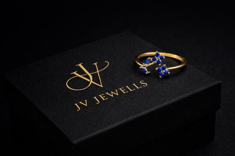 Birth Flower Ring, Cherry Blossom Fidget Spinner Band, Gold Sterling ...