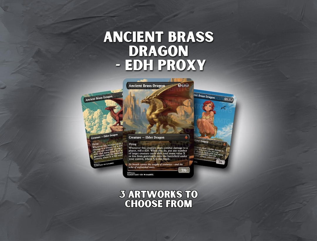 Ancient Brass Dragon - Custom Card - Etsy