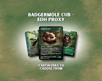 Foil Magic the Gathering Proxy Card: Badgermole Cub - Etsy