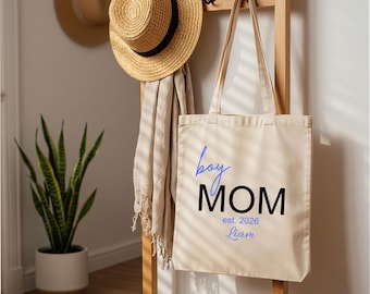 Bolso de mano "Mamá fundada en 2026", regalo para mamá primeriza, regalo para el Día de la Madre, "Mamá fundada en 2026", bolso personalizado para mamá, bolso de mano bonito para mamá, bolso reutilizable, para mamá de niño.