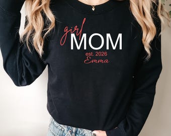 Sudadera personalizada "Mamá desde 2026", regalo para mamá primeriza, regalo para baby shower, sudadera con nombre personalizado, para mamá de niña o niño.