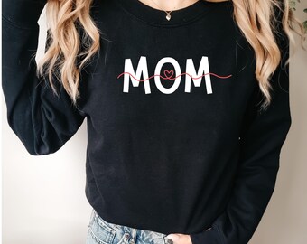 Sudadera para mamá, regalo para mamá, sudadera para el Día de la Madre, sudadera minimalista de cuello redondo para mamá, sudadera cómoda para mamá, regalo para ella.