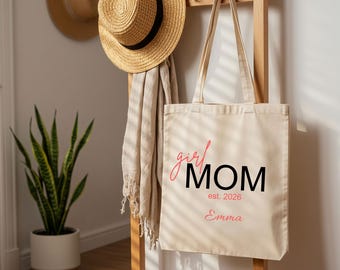 Bolso de mano "Mamá fundada en 2026", regalo para mamá primeriza, regalo para el Día de la Madre, "Mamá fundada en 2026", bolso personalizado para mamá, bolso de mano bonito para mamá, bolso reutilizable, para mamás niñas.