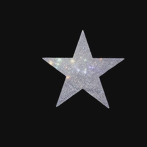 Rhinestone Star Iron on Patch, Bling Crystal stars Applique