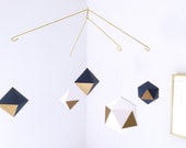 moderne geometrische mobile - Baby mobile - Kinderzimmer mobile - weiße Marine