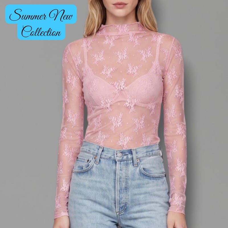 Sheer Mock Top - Etsy