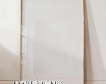 Rahmen Mockup PSD Ratio 2: 3, skandinavisches Interieur Rahmen Mockup, Poster Mockup gestylt Foto, Holzrahmen Mockup, Instant Download