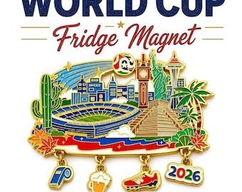 Imán/Colgante conmemorativo de la Copa Mundial de la FIFA 2026 - Recuerdo/Artículo de colección