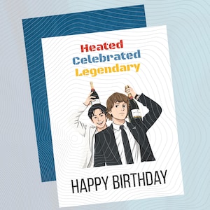 Tarjeta de cumpleaños de rivalidad de hockey / Fan art de enemigos a amantes: celebración apasionada y legendaria (descarga digital)
