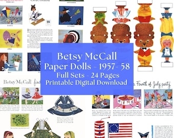 Betsy McCall Paper Dolls 1957-1958 Full Sets (Digital Download)
