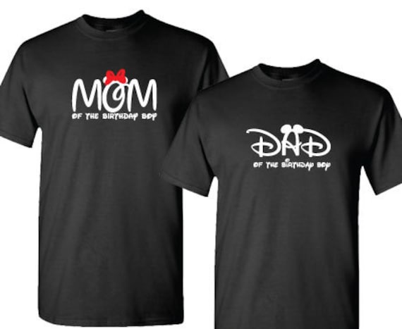 mom and dad mickey mouse birthday shirts