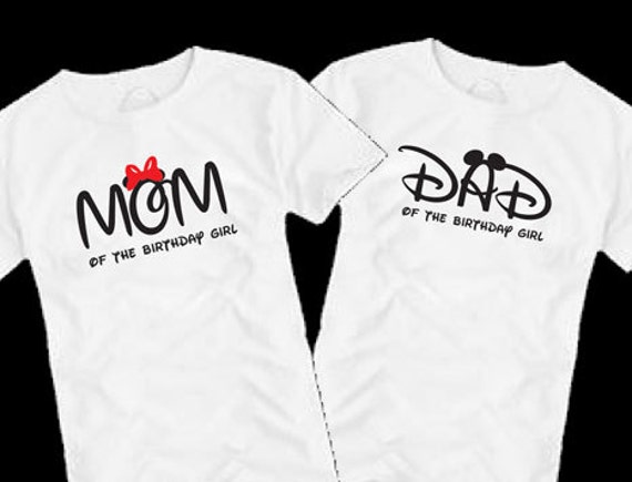 minnie mouse mom and dad shirts