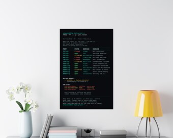 Funny Nmap Scan Linux Hacker Poster, Sysadmin Terminal Wall Art, Cybersecurity Programmer Gift, Network Security IT Geek Office Decor