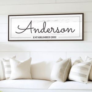 Letrero familiar personalizado, letrero enmarcado personalizado con apellido, regalo perfecto para bodas o inauguración de la casa.
