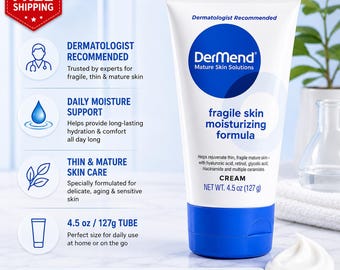 DerMend Fragile Skin Moisturizing Formula Cream – 4.5 oz (127g)