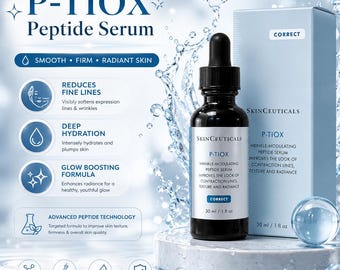 Siero viso anti-età e riparatore di rughe SkinCeuticals P-Tiox Peptide Serum 30ml Idratazione e luminosità
