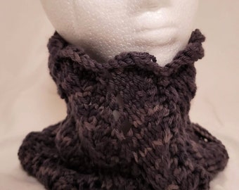 Lacy Knit Cowl Neck Warmer