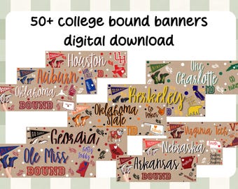 50+ College Gebundene Banner | Digitaler Download | Uni Banner