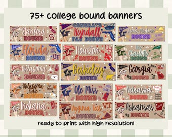 Oltre 75 striscioni per ragazze che vanno al college / Download digitale / Striscioni universitari