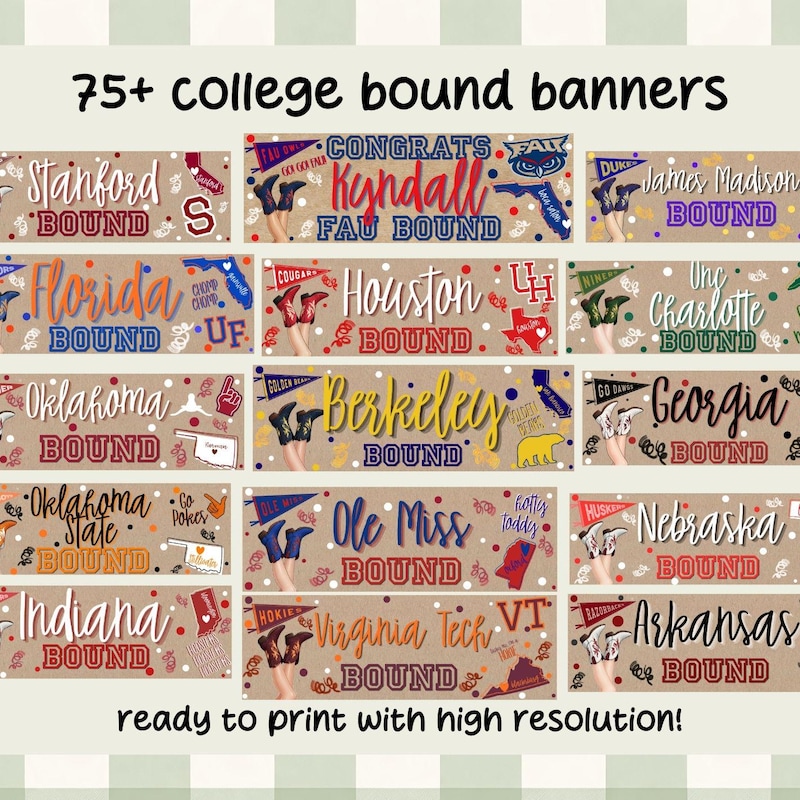 College Bound Banner - Etsy