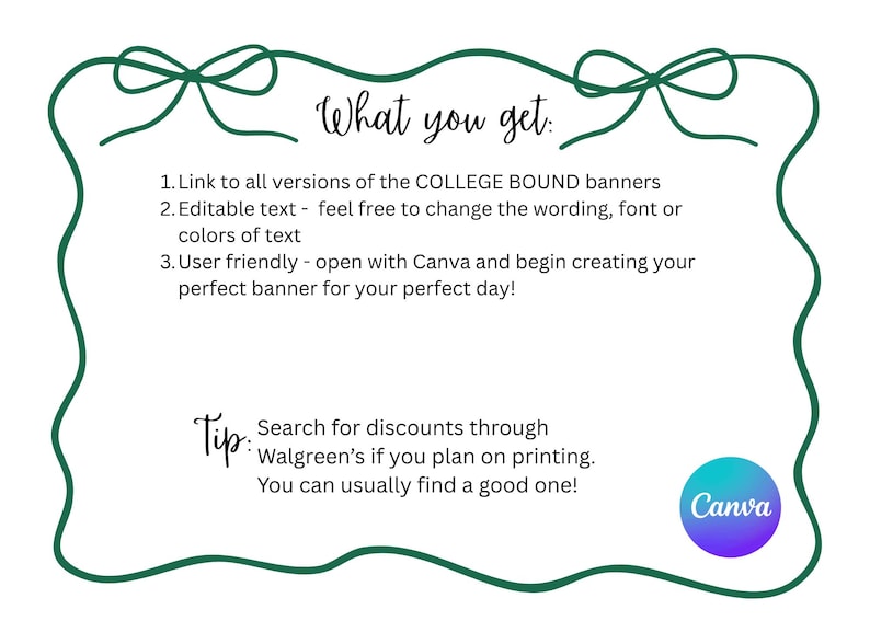 College Bound Graduation Banner Template Digital Download | Editable ...