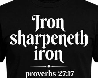T-Shirt - Sprüche 27:17 Gothic Faith Streetwear T-Shirt