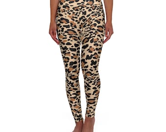 Leggings de talle alto con estampado de leopardo / Leggings de yoga con estampado animal