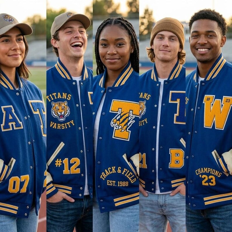 Team Satin Bomber Letterman Jackets Personalized Logo Chenille Patches ...