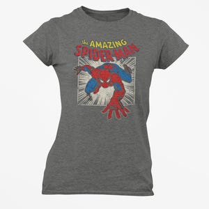 Vintage Spiderman Shirt, Comfort Colors 1717 Graphic Tee, Retro Marvel Superhero Tshirt, Custom Spiderman Outfit,Gift for Him, 90s Aesthetic image 2