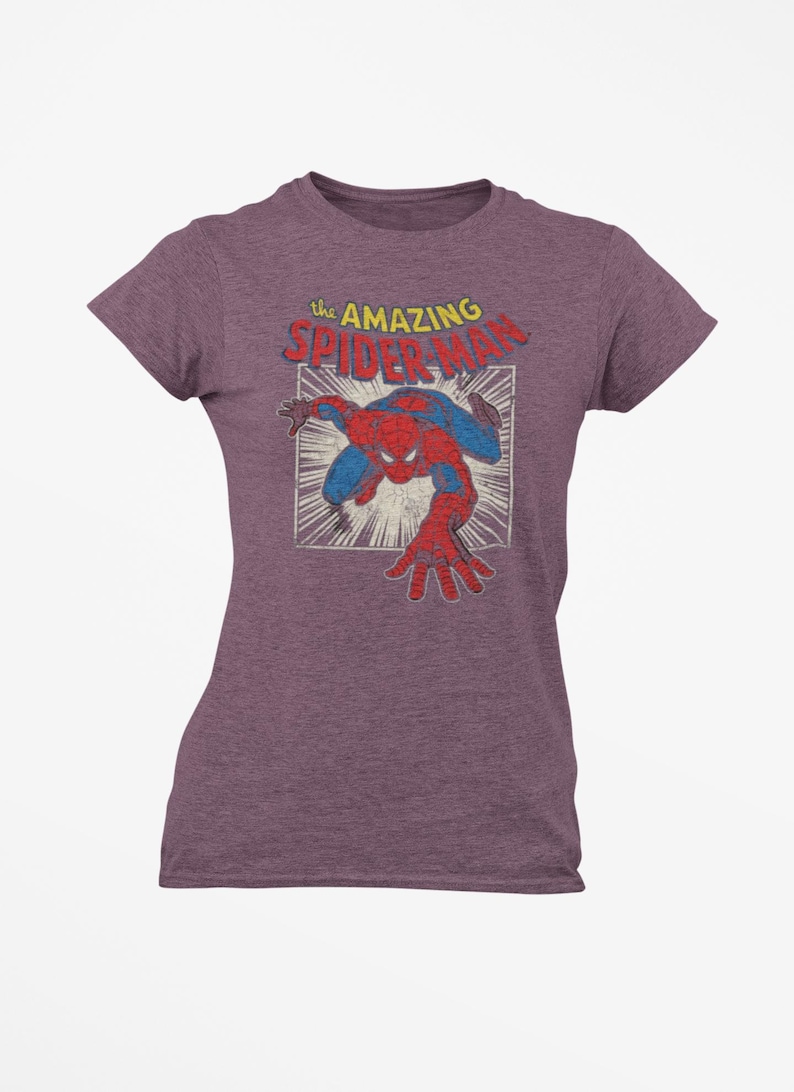 Vintage Spiderman Shirt, Comfort Colors 1717 Graphic Tee, Retro Marvel Superhero Tshirt, Custom Spiderman Outfit,Gift for Him, 90s Aesthetic image 5