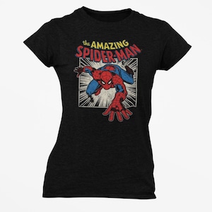 Vintage Spiderman Shirt, Comfort Colors 1717 Graphic Tee, Retro Marvel Superhero Tshirt, Custom Spiderman Outfit,Gift for Him, 90s Aesthetic image 1