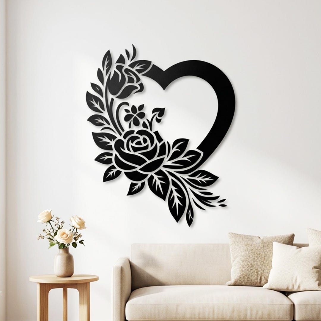 Romantic Vector Dxf Romantic Love Heart SVG DXF | Wedding Valentine Love Design | CNC Laser ...